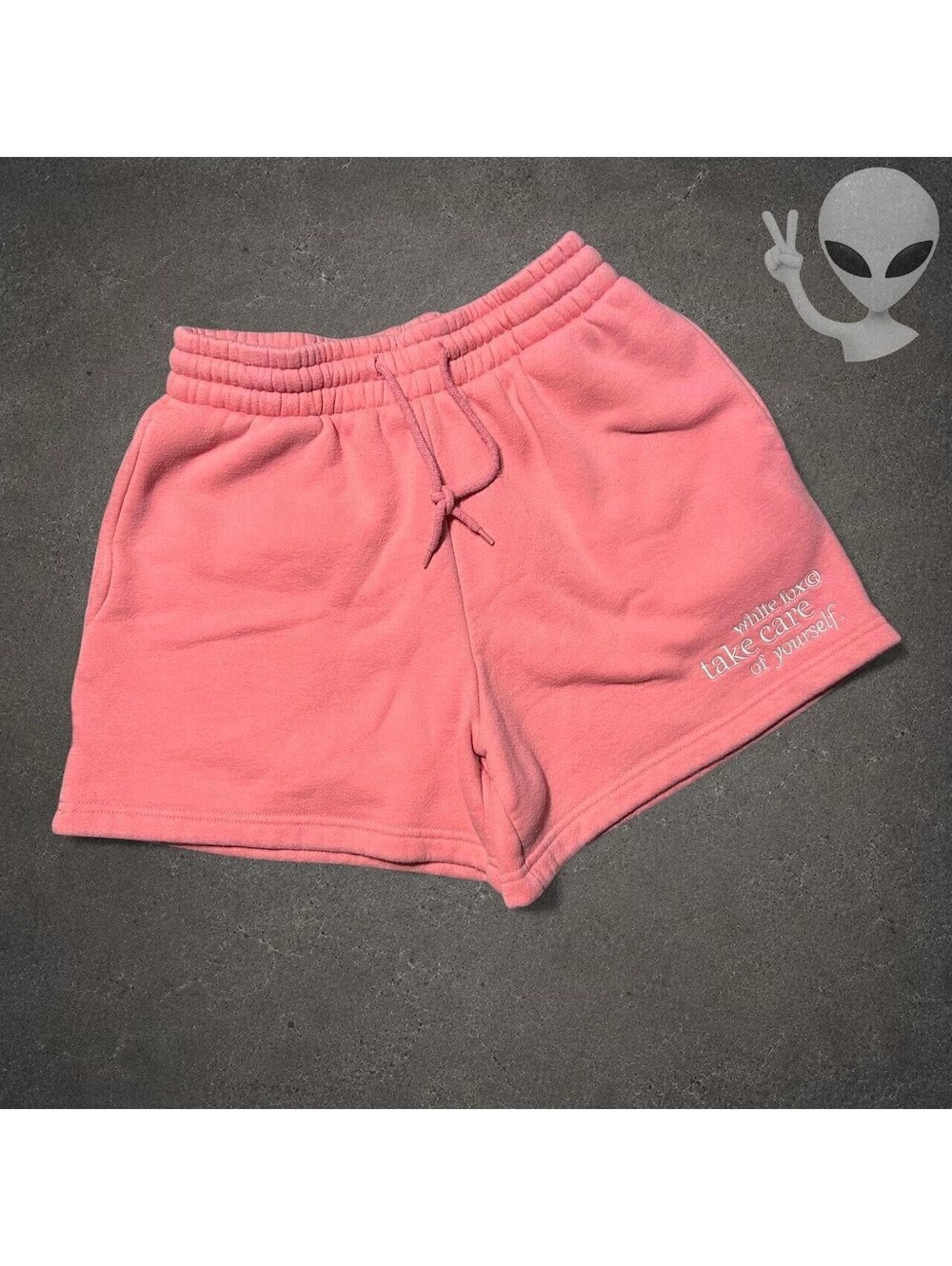 White Fox Boutique Take Care Of Yourself Lounge Shorts Womens XS Pink